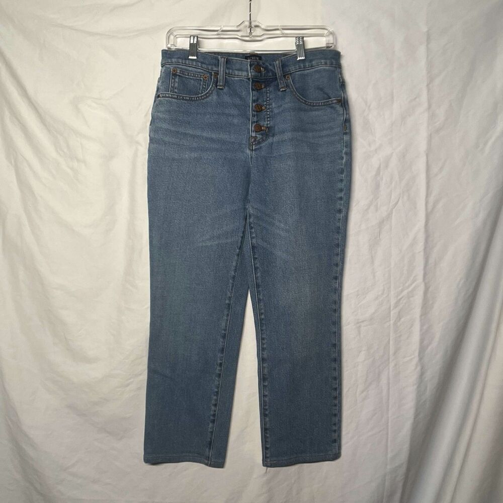 J.Crew Essential Straight Stretch Jean Classic Button Fly Size 27